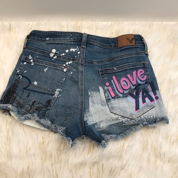 American Eagle Vintage High-Rise Festival Shorts - Picture 6 of 8